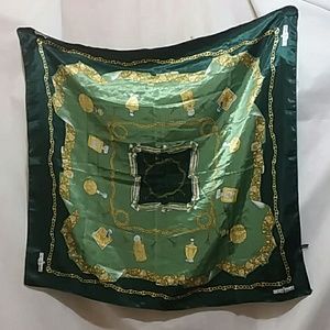 J. Mico Sancho Paris Theme Print Green Scarf Womens